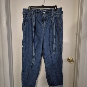 Garage Blue Denim High-Waist Pants